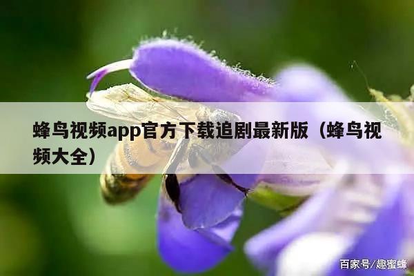 蜂鸟视频app官方下载追剧最新版（蜂鸟视频大全）